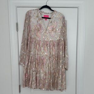 Elegant Pink and Gold Lilly Pulitzer Dress